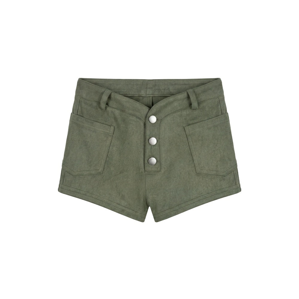 Miroden Shorts Slim-Fit High-Waist American Street Hot Pants Casual