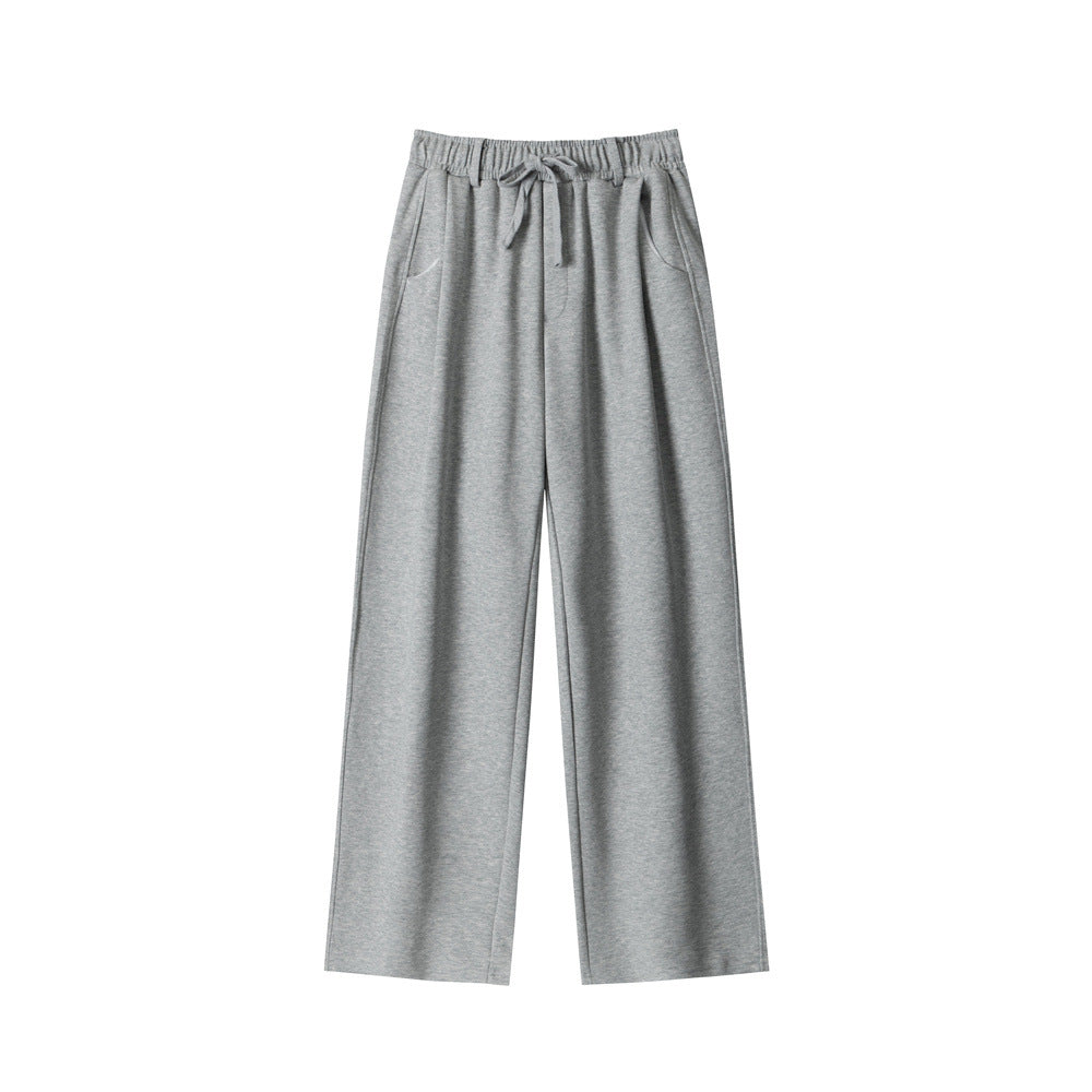 Miroden Pants Wide-Leg High-Waisted Straight-Leg Floor-Length Loose Casual