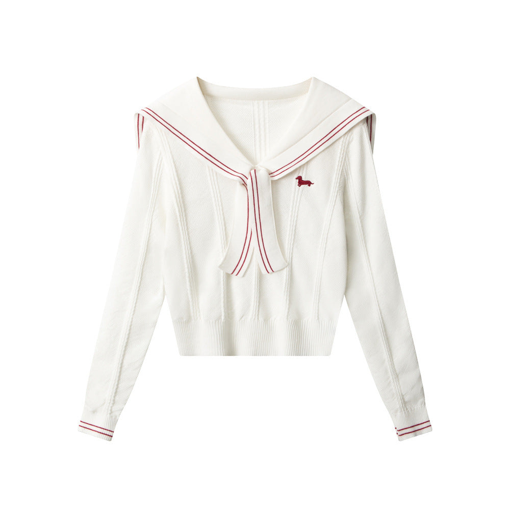 Miroden Knitwear Set Preppy Style Pleated Skirt Gentle Sweet Forest
