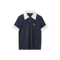 Miroden Polo Shirt Knitted Contrast Color Stitching Short-Sleeve Casual Top