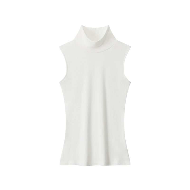 Miroden Vest High Neck Sleeveless Slim Wide Shoulder Base Layer Top
