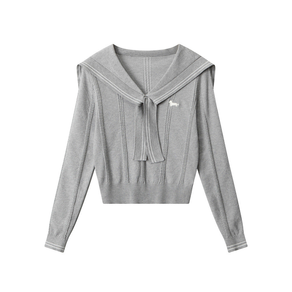 Miroden Knitwear Set Preppy Style Pleated Skirt Gentle Sweet Forest