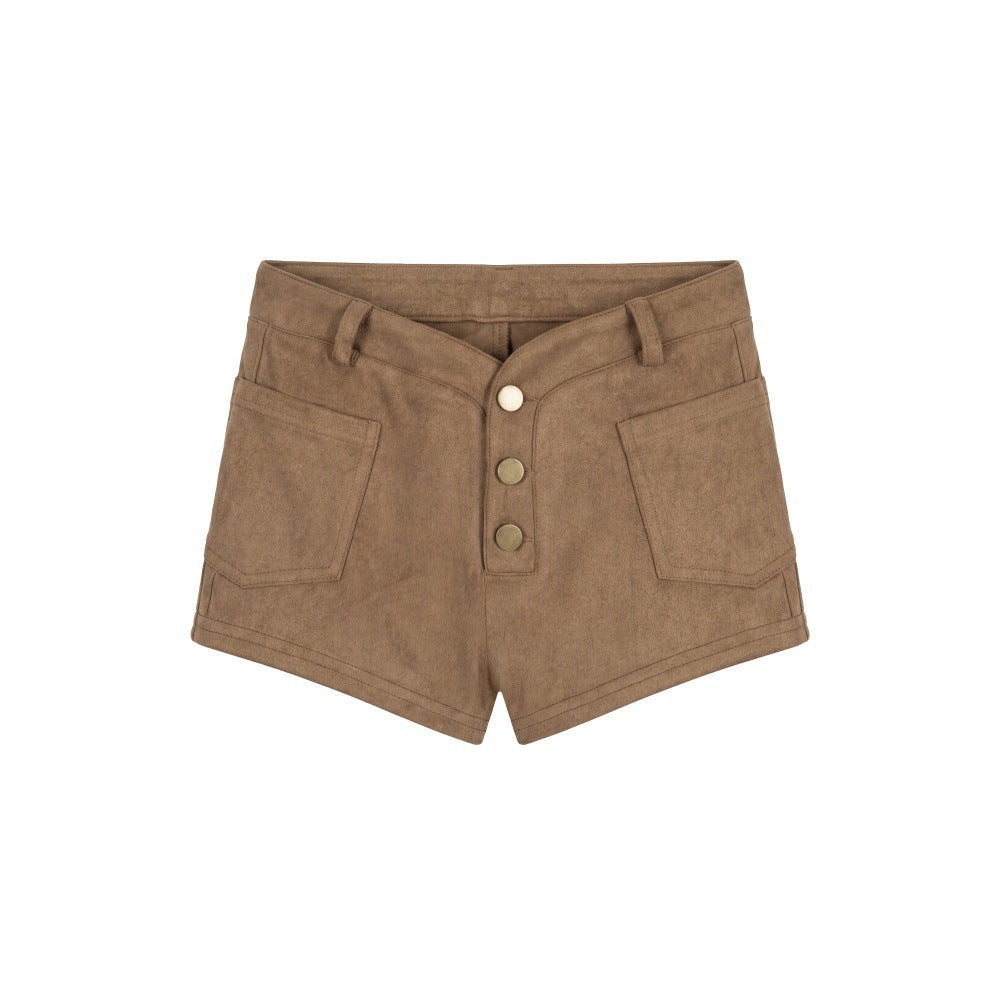 Miroden Shorts Slim-Fit High-Waist American Street Hot Pants Casual
